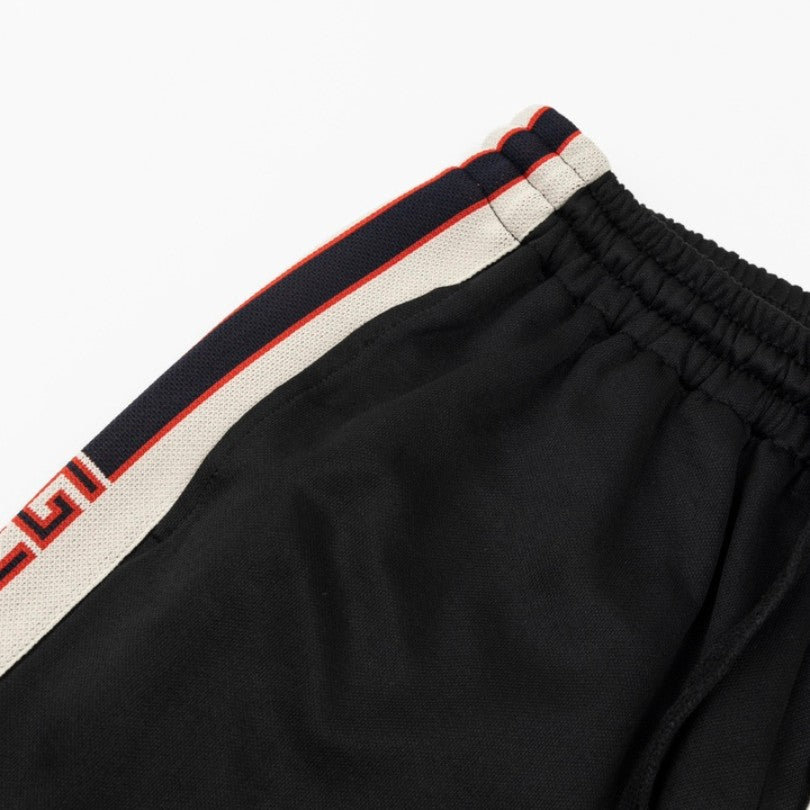 Shorts Gucci Logo Stripe Black GC076