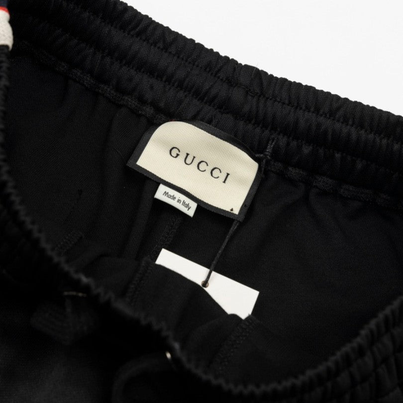 Shorts Gucci Logo Stripe Black GC076
