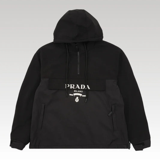 Hoodie Prada Black Milano Logo PD051