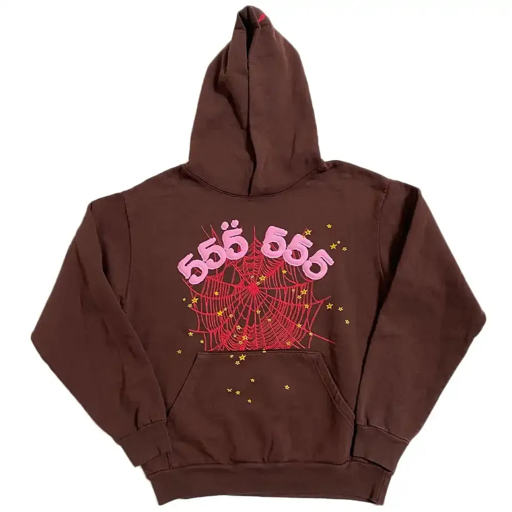 Moletom Sp5der Angel Number Brown - HYPER LIST