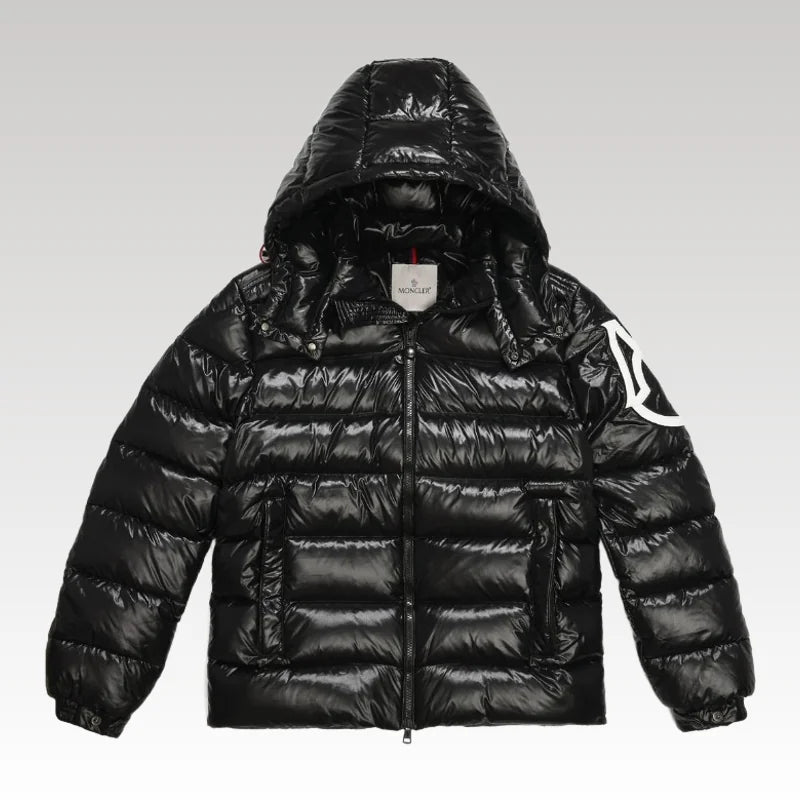 Jacket Puffer Moncler Black with Hood MCL009