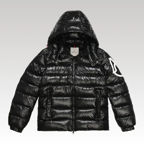 Jacket Puffer Moncler Black with Hood MCL009