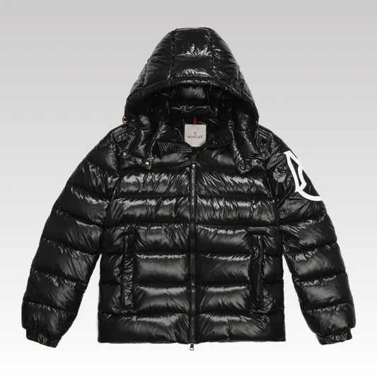 Jacket Puffer Moncler Black with Hood MCL009