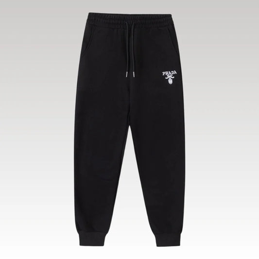 Pants Joggers Prada Black Milano Logo PD052