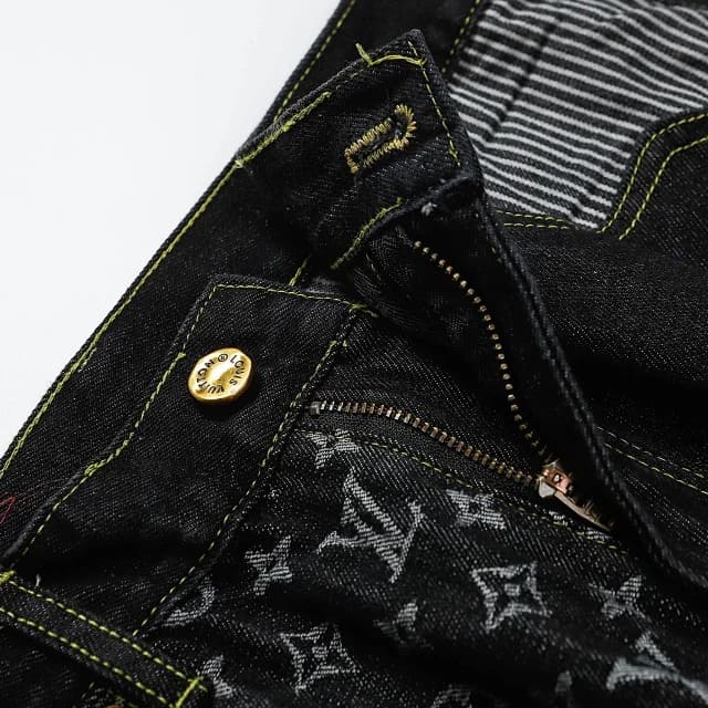 Calça Louis Vuitton x Nigo Monogram Patchwork Denim - HYPER LIST