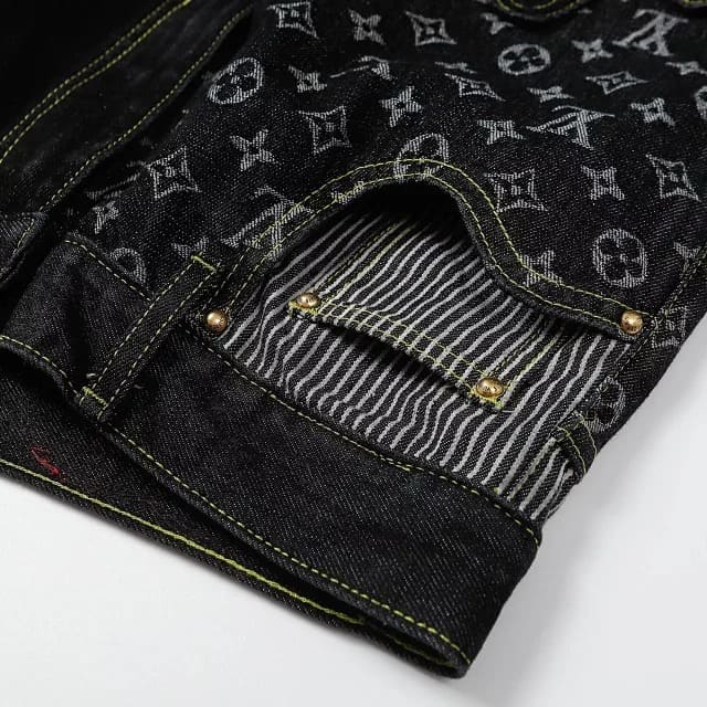 Calça Louis Vuitton x Nigo Monogram Patchwork Denim - HYPER LIST