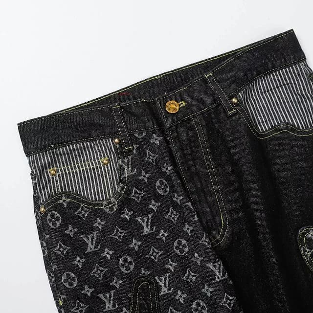 Calça Louis Vuitton x Nigo Monogram Patchwork Denim - HYPER LIST