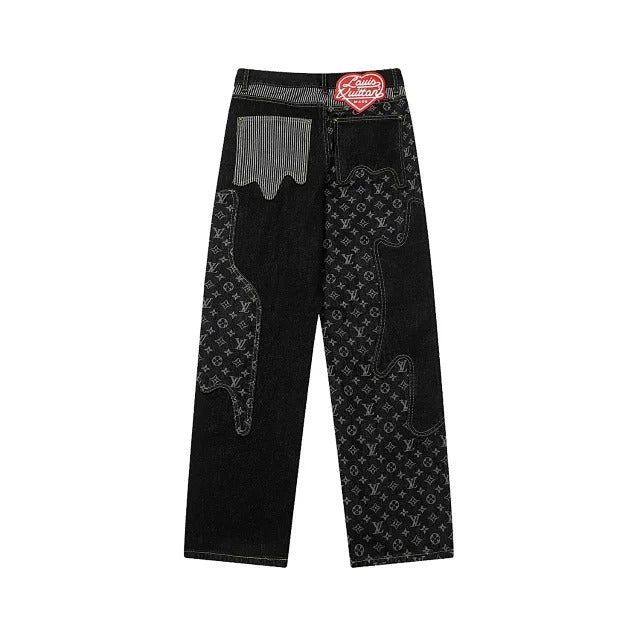 Calça Louis Vuitton x Nigo Monogram Patchwork Denim - HYPER LIST