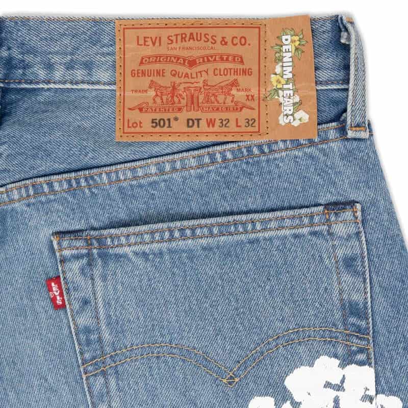Calça Denim Tears x Levi's Cotton Wreath Jean Ligh Wash - HYPER LIST