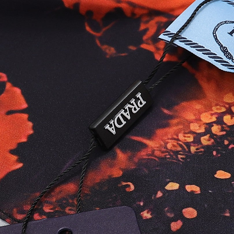 Shirt Prada Orange Black Graphic Print PD031