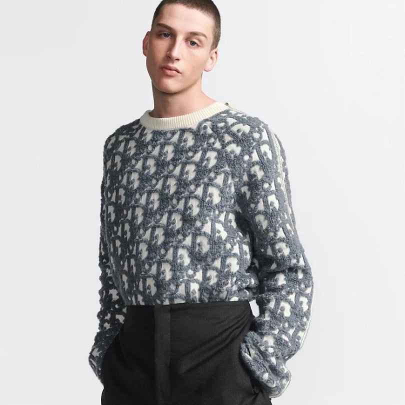 Sweater Dior Monogram Blue Textured DO011