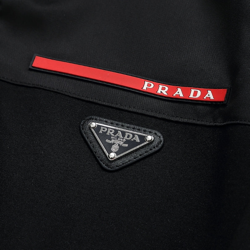 Tracksuit Prada Black Full-Zip Casual Set PD001