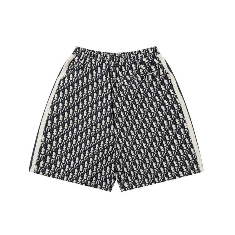 Shorts Dior Monogram Navy Side Stripes DO060