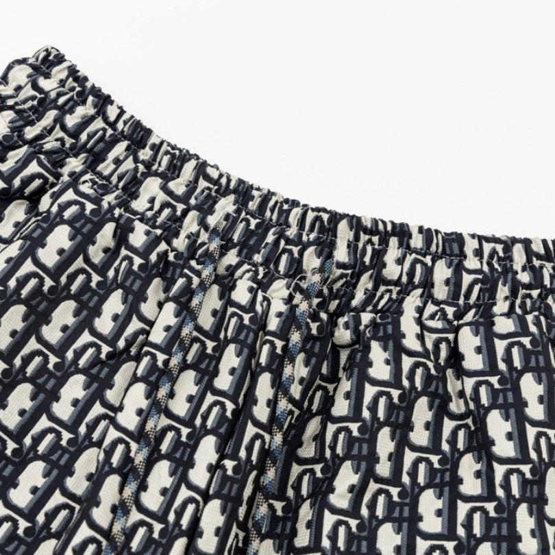 Shorts Dior Monogram Navy Side Stripes DO060