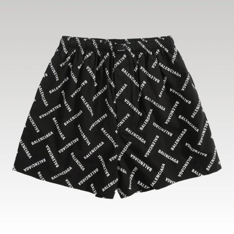 Shorts Balenciaga Allover Logo Print BL044