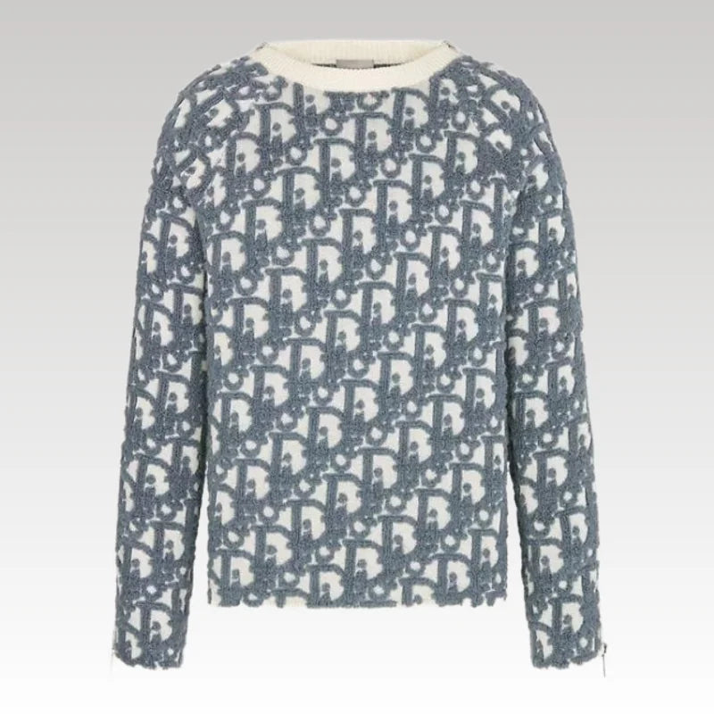 Sweater Dior Monogram Blue Textured DO011