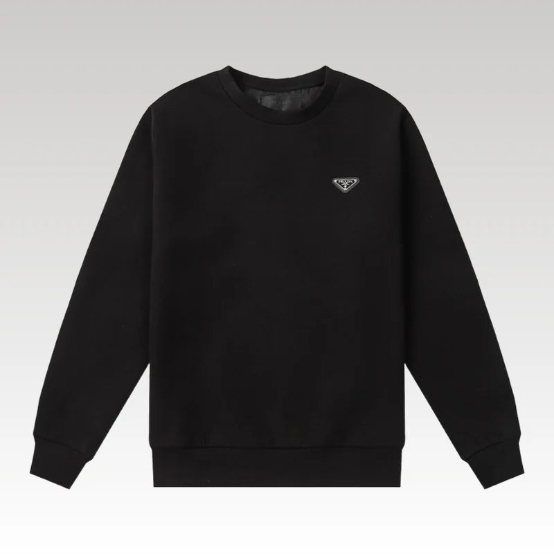 Sweatshirt Prada Black Logo Crewneck PD045