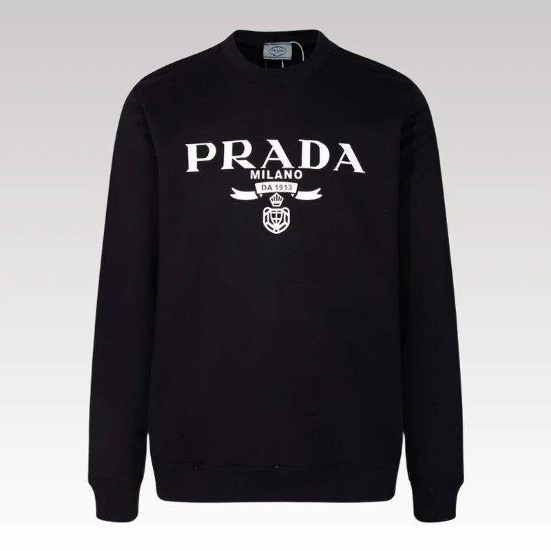 Sweatshirt Prada Milano Black Crewneck PD026