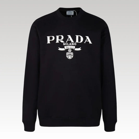 Sweatshirt Prada Milano Black Crewneck PD026