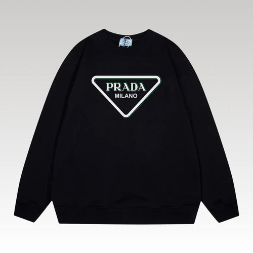 Sweatshirt Prada Milano Triangle Logo Black PD028