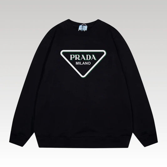 Sweatshirt Prada Milano Triangle Logo Black PD028