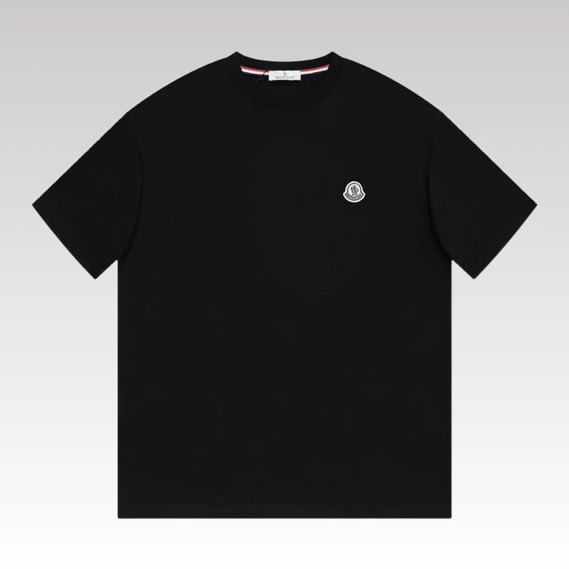 T-shirt Moncler Black Embroidered Logo Tee MCL005