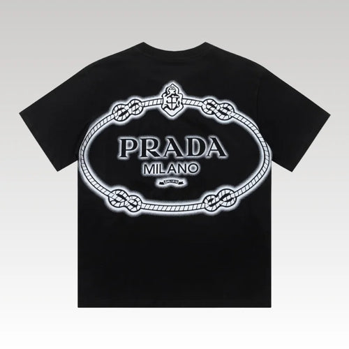 T-shirt Prada Milano Rope Logo Black PD007