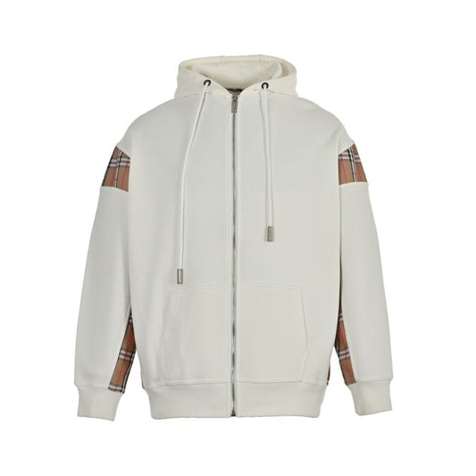 Hoodie Plaid-Detail White Burberry BY003