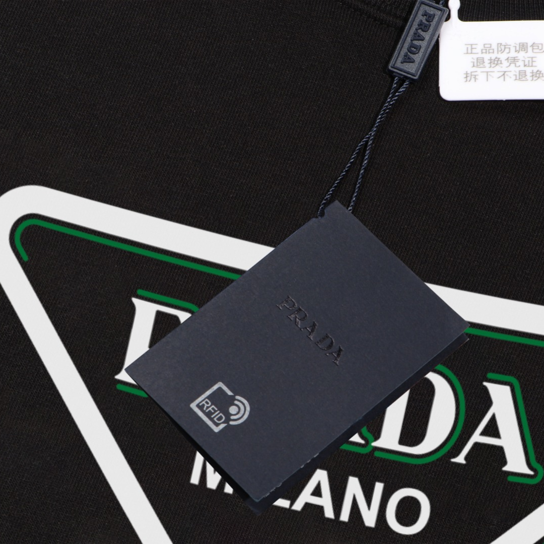 Sweatshirt Prada Milano Triangle Logo Black PD028