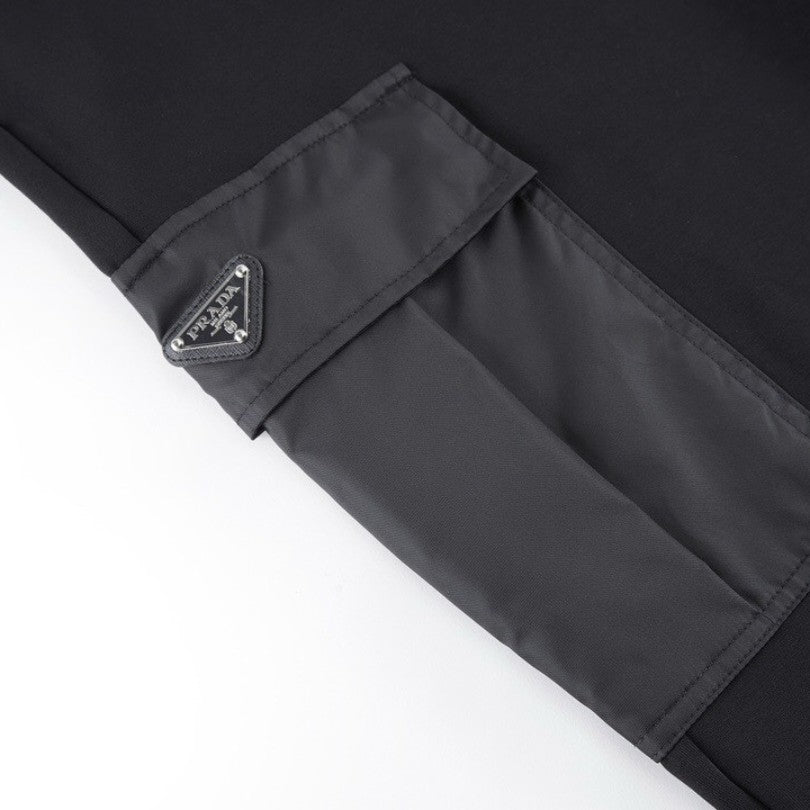 Pants Cargo Prada Black Nylon PD049