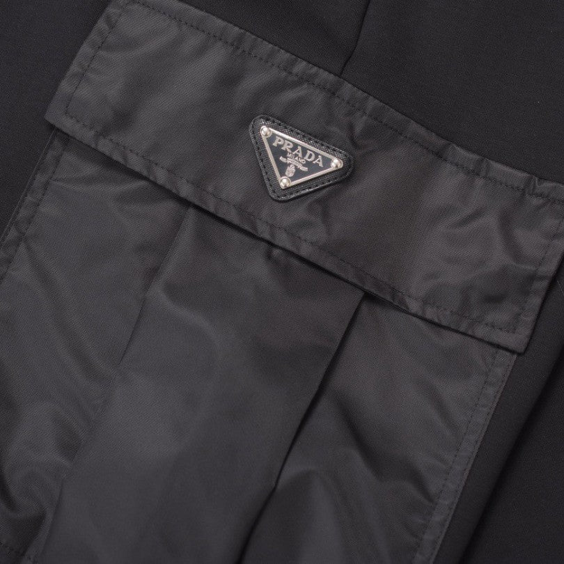 Pants Cargo Prada Black Nylon PD049