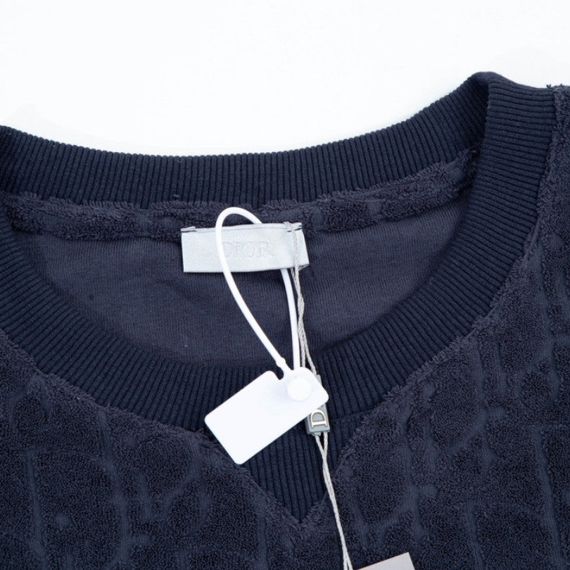 T-shirt Christian Dior Embossed Monogram Navy DO051