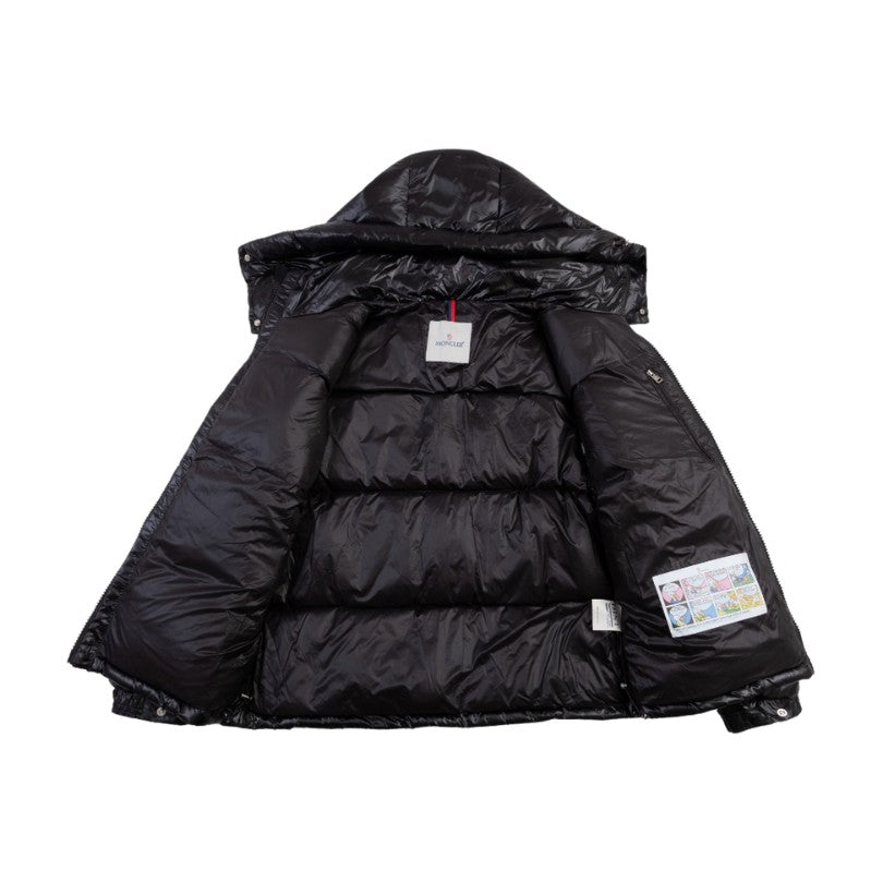 Jacket Puffer Moncler Black with Hood MCL013