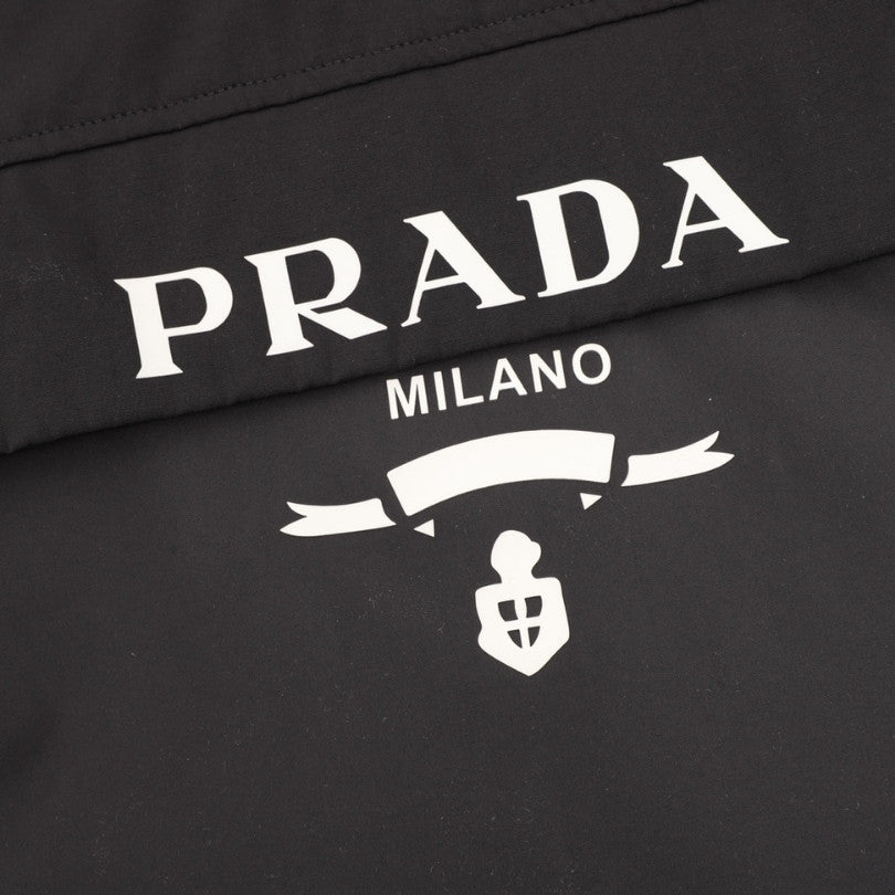 Hoodie Prada Black Milano Logo PD051