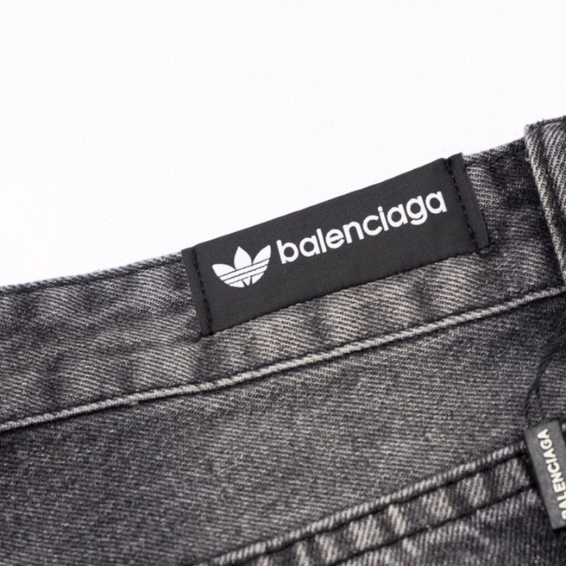 Jeans Balenciaga Striped Black Washed Denim BL032