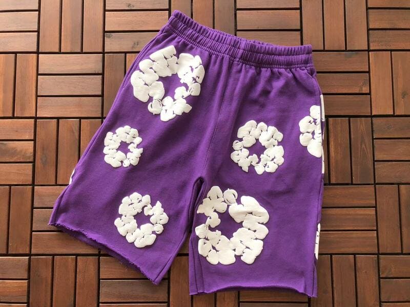 Short en jean déchiré The Cotton Wreath Violet