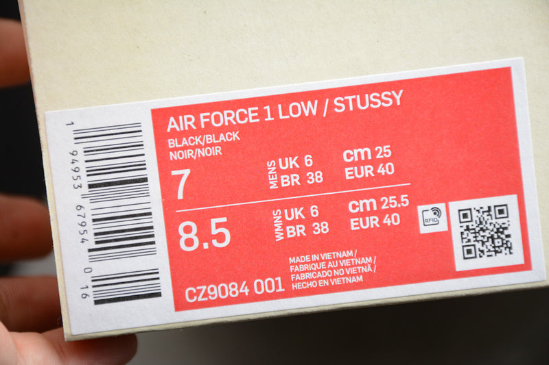 Stussy x Nike Air Force 1 Triple Black - HYPER LIST