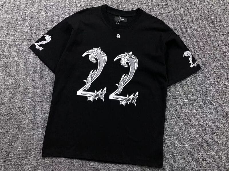 Amiri 22 Logo-Print T-Shirt White Black 