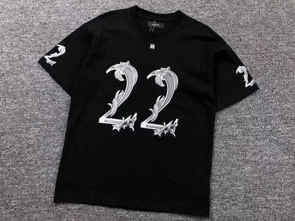 Amiri 22 Logo-Print T-Shirt White Black 