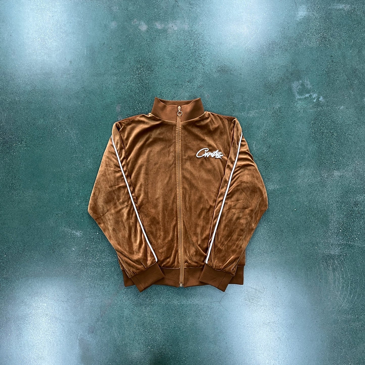 Corteiz Velour Brown Tracksuit
