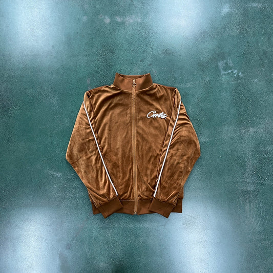 Corteiz Velour Brown Tracksuit