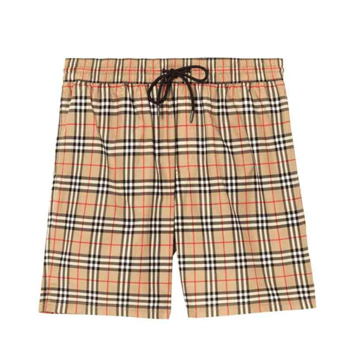 Short Burberry Check Drawcord Swim BY081