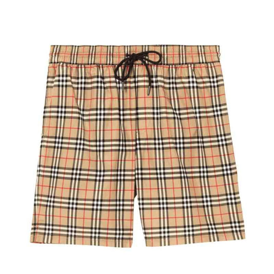 Short Burberry Check Drawcord Swim BY081
