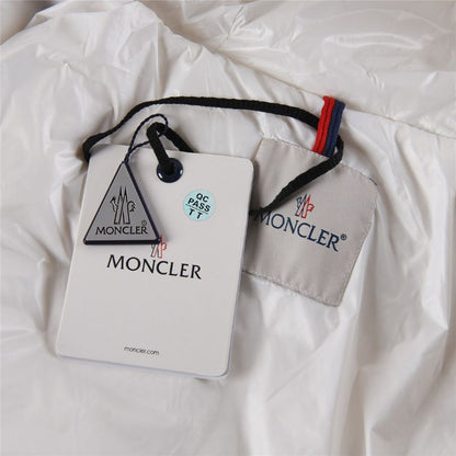 Jacket Puffer Moncler White Hooded MCL014