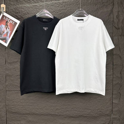 T-shirt Prada Logo Patch Black/White PD054