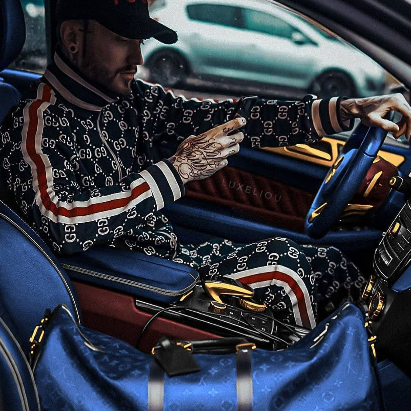 Gucci Webbing-Trimmed Black Tracksuit - HYPER LIST