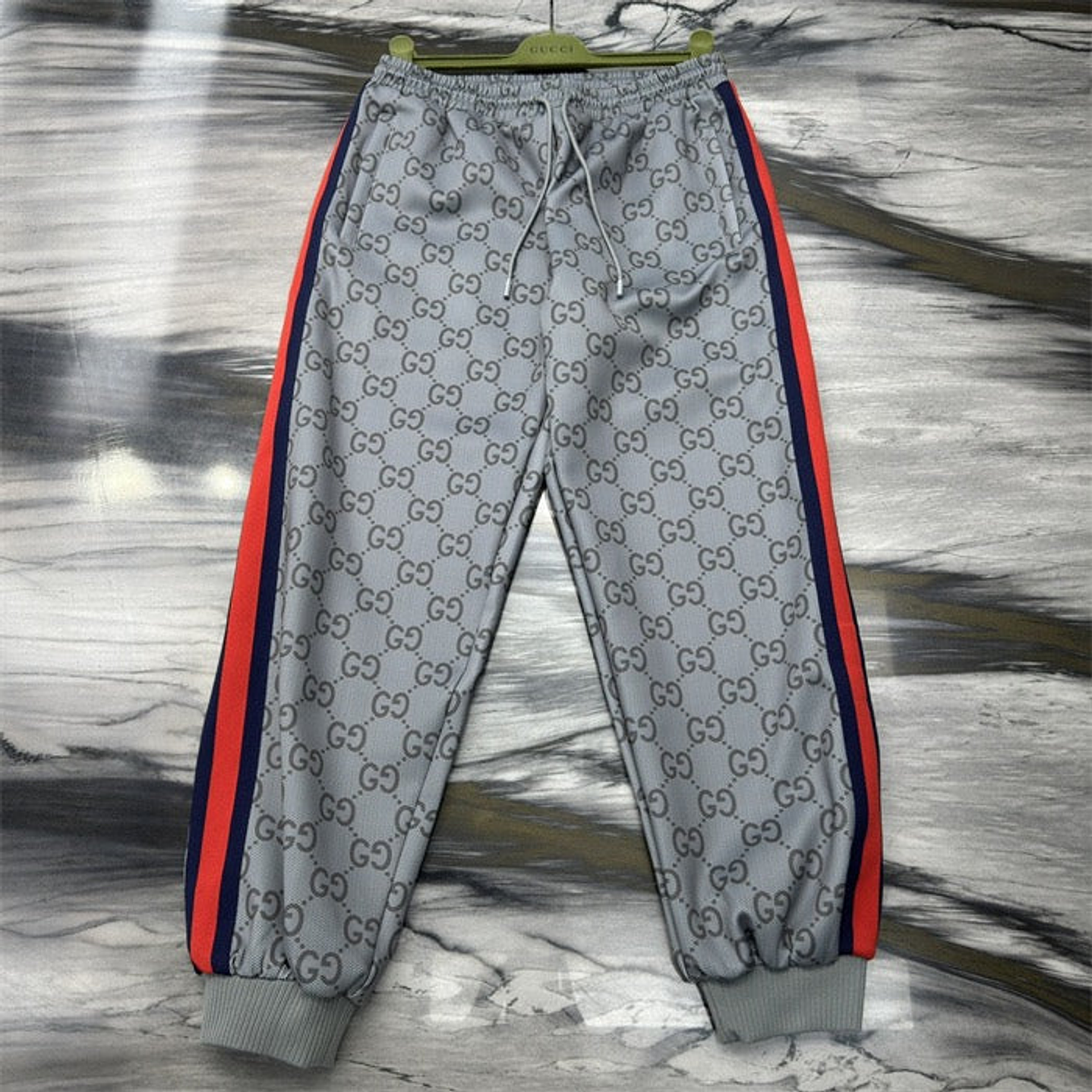 Gucci Webbing-Trimmed Gray Tracksuit