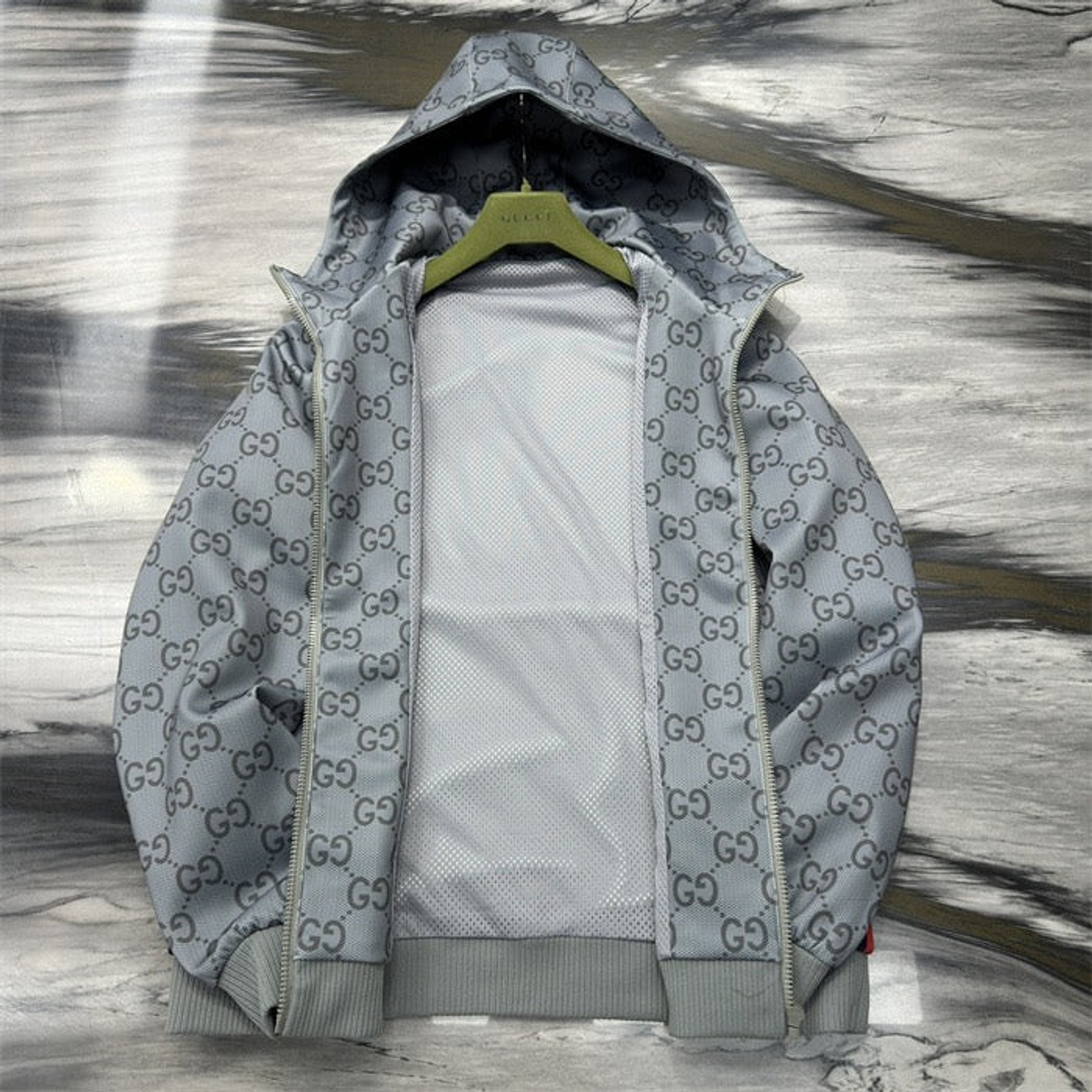 Gucci Webbing-Trimmed Gray Tracksuit