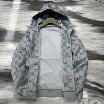 Gucci Webbing-Trimmed Gray Tracksuit