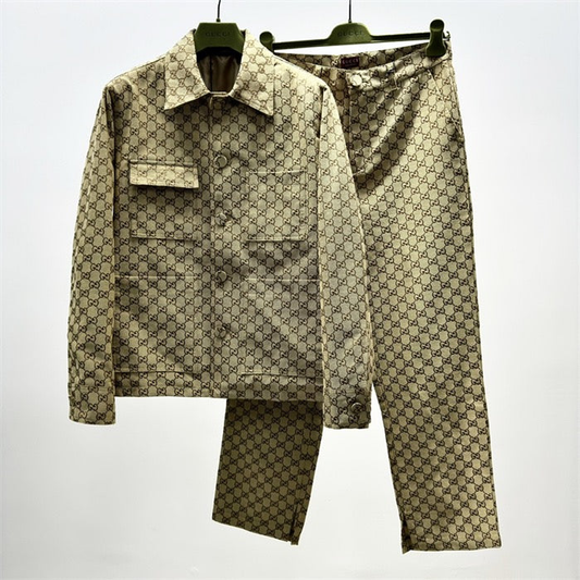 Gucci Webbing-Trimmed Brown